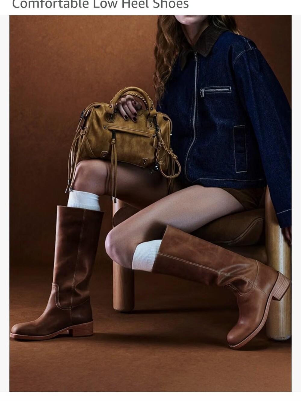 Coutgo Classic Brown Women's Knee-High Boots